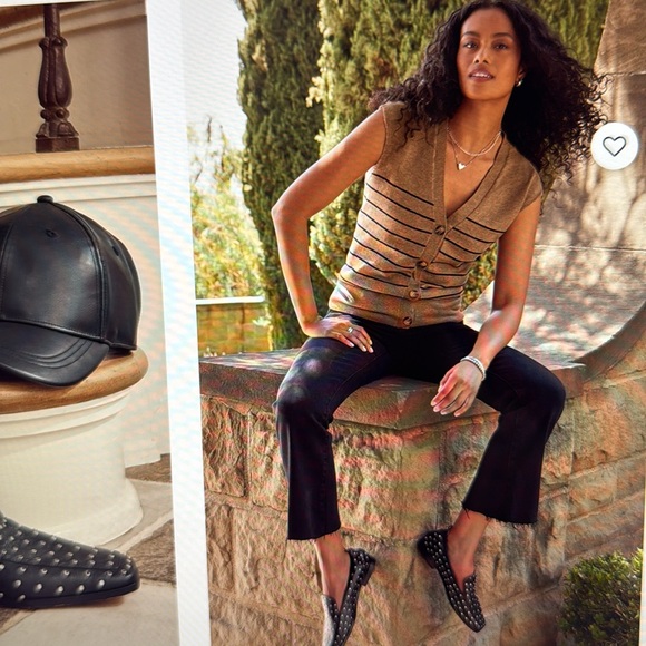 🆕TAMARA MELLON Stow Stud 10 Nappa Loafer Ballet Flat - Picture 5 of 16